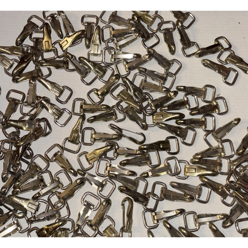 20x Brass Snap Hooks‎ | Bag Hardware D-Ring Clip Non-Swivel | Craft Supplies